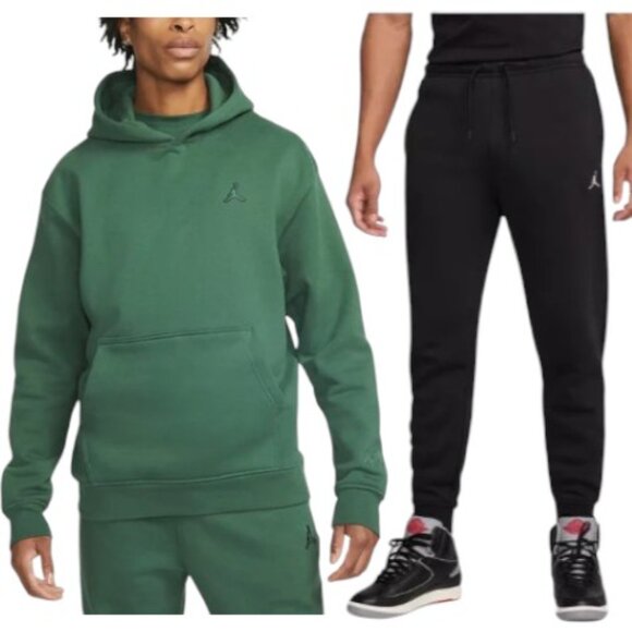 Air Jordan Embroidered Logo Mens Size XXL Streetwear Tracksuit Set Green/Black - Picture 1 of 14